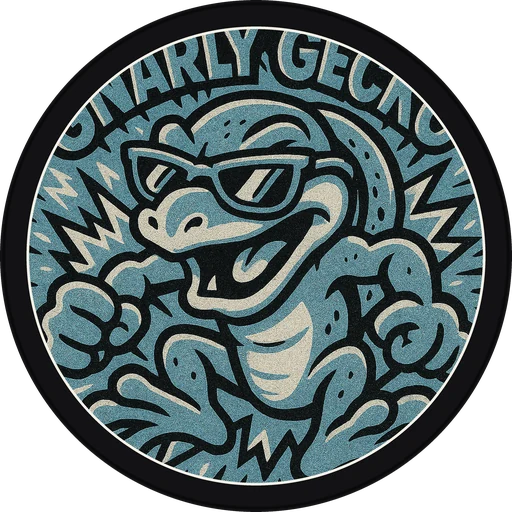 POG #450, Gnarly Gecko, a Matte pog from the Critter series