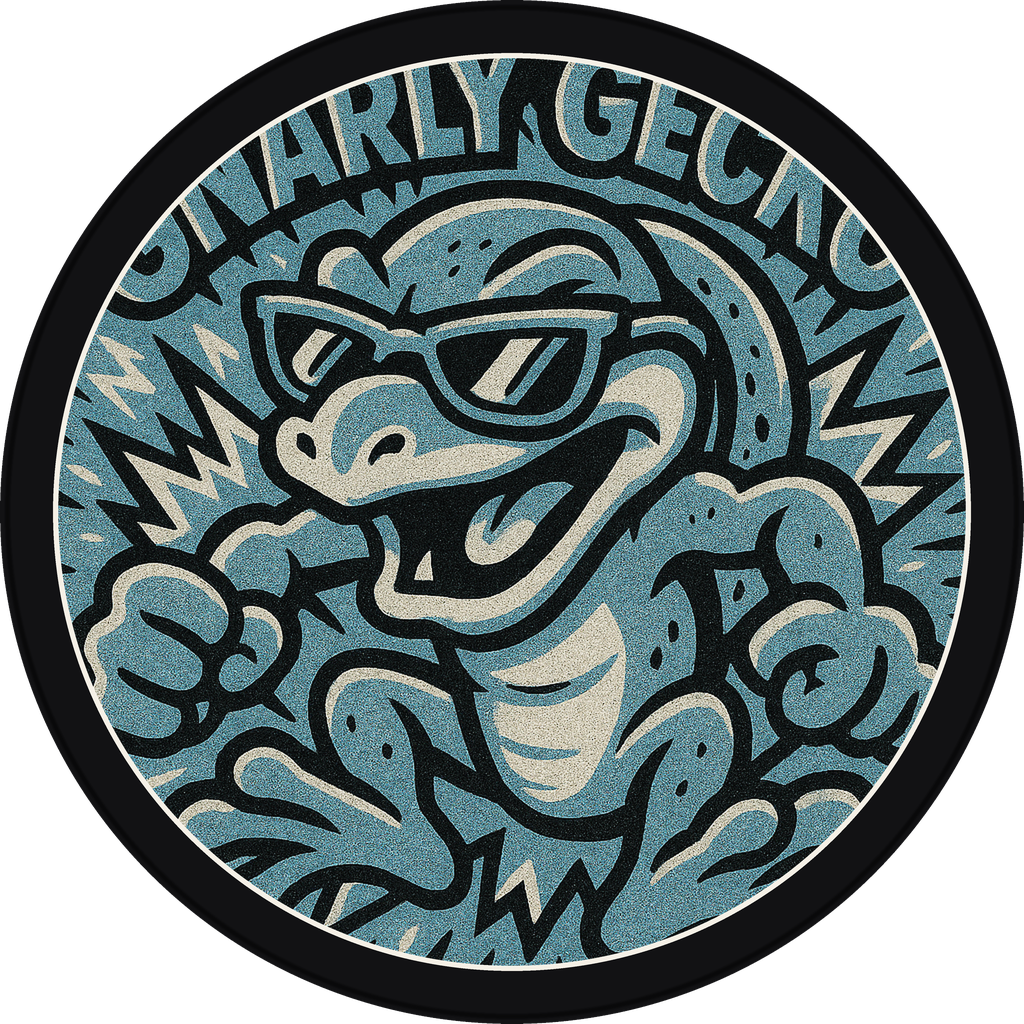 POG #450, Gnarly Gecko, a Matte pog from the Critter series