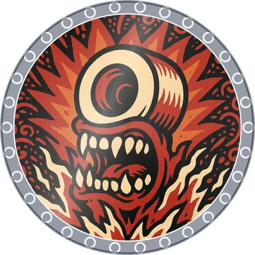 POG #453, Wheel Bite, a Foil pog from the Skate series