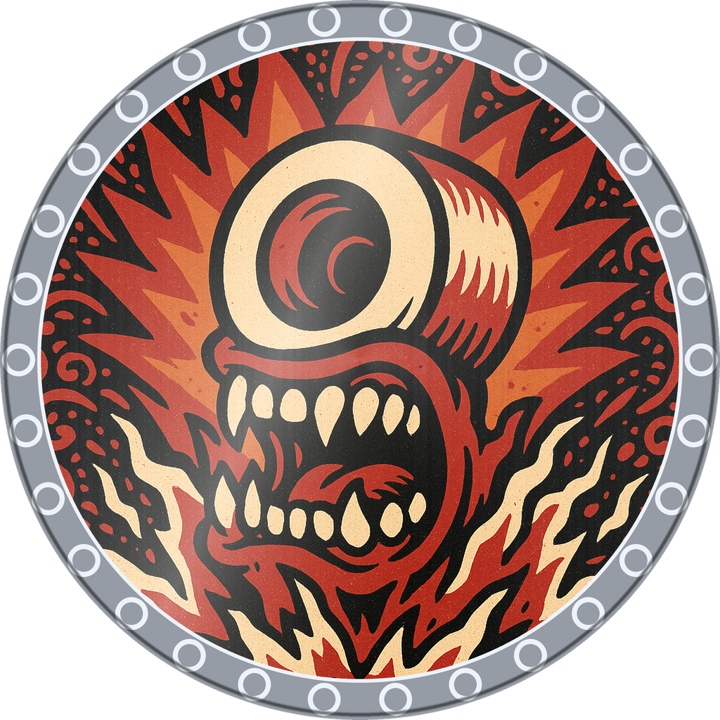 POG #453, Wheel Bite, a Foil pog from the Skate series