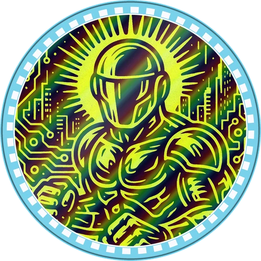 POG #456, Grid Runner, a Holographic pog from the Cyber series