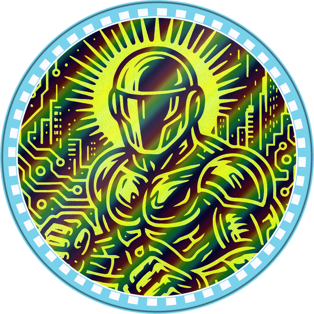 POG #456, Grid Runner, a Holographic pog from the Cyber series