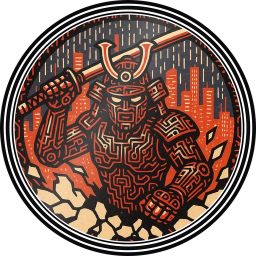 POG #458, Circuit Samurai, a Gloss pog from the Cyber series