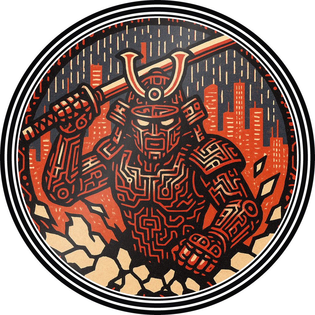 POG #458, Circuit Samurai, a Gloss pog from the Cyber series
