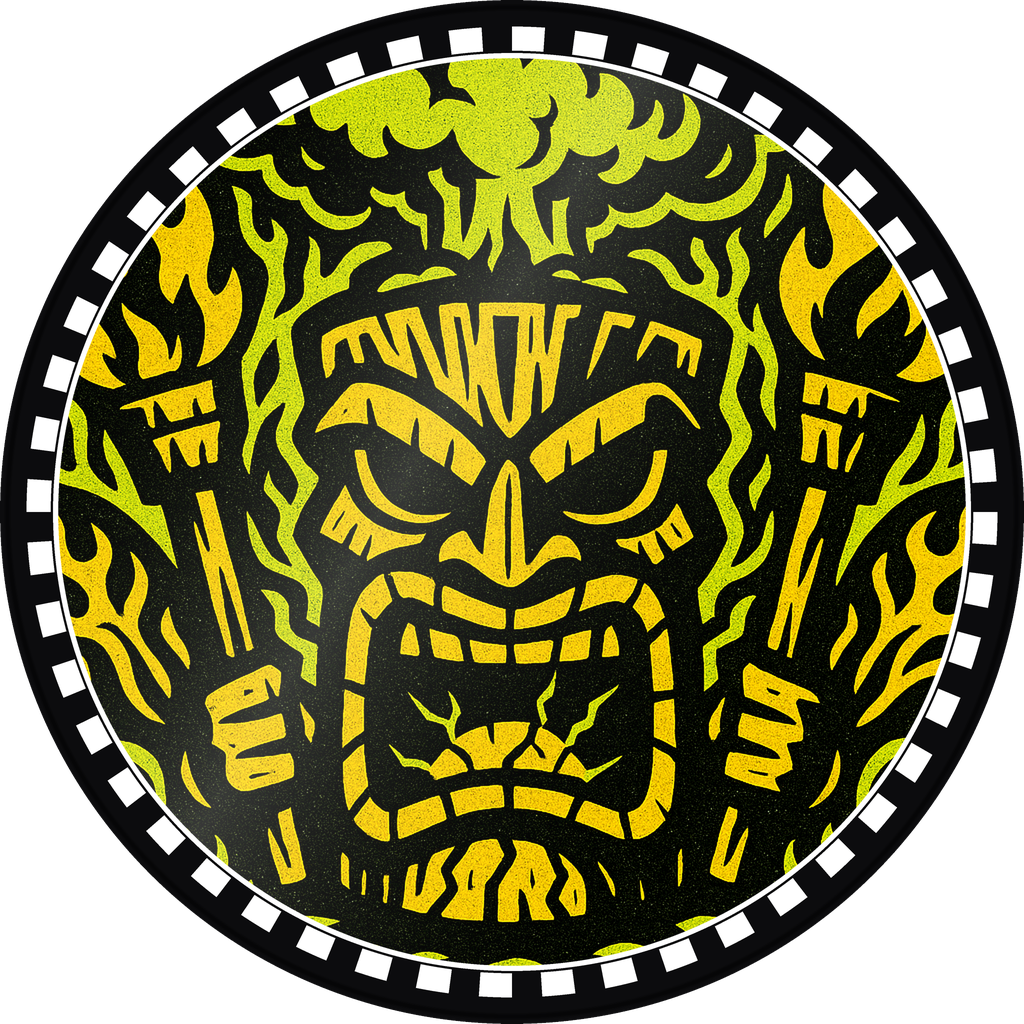 POG #459, Thunder Drum, a Gloss pog from the Tiki series
