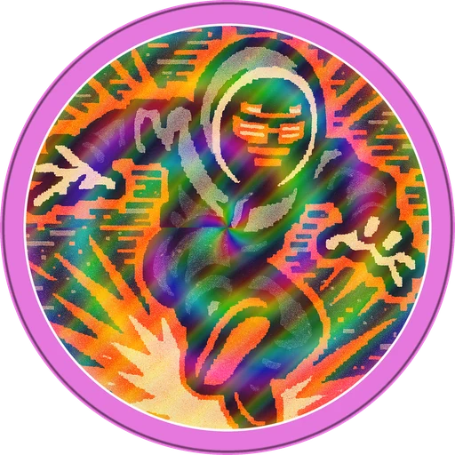 POG #462, Glitch Mask, a Prism pog from the Arcade series