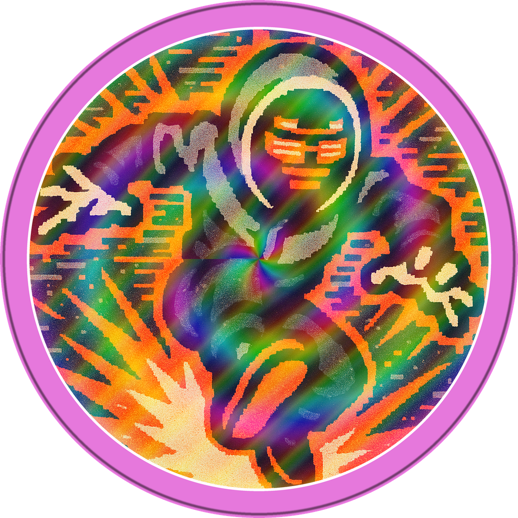 POG #462, Glitch Mask, a Prism pog from the Arcade series