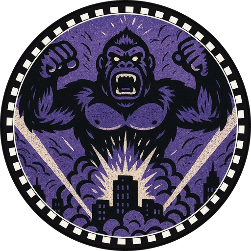 POG #468, Tower Ape, a Matte pog from the Kaiju series