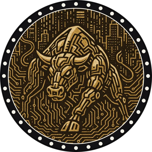 POG #470, Byte Bull, a Matte pog from the Cyber series