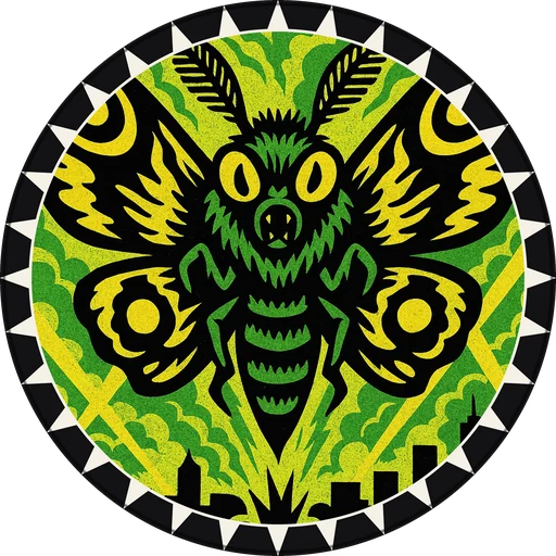 POG #472, Thunder Moth, a Matte pog from the Kaiju series
