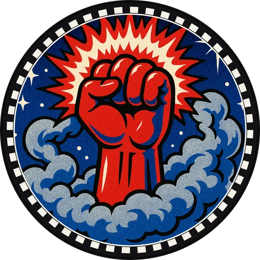 POG #476, Solar Flare Fist, a Matte pog from the Cosmic series