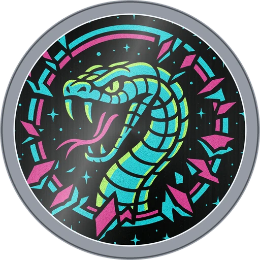 POG #479, Orbit Snake, a Foil pog from the Cosmic series