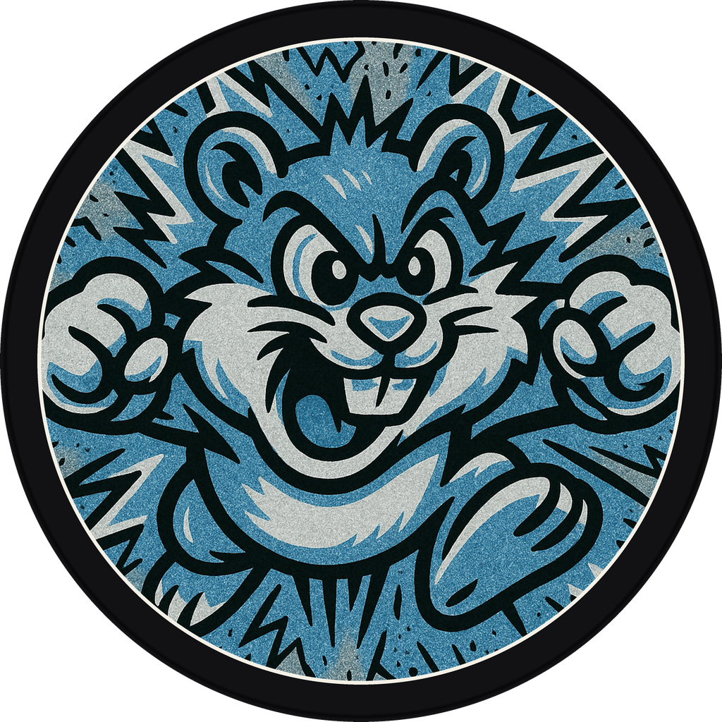 POG #480, Hyper Hamster, a Matte pog from the Critter series
