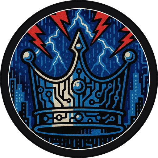 POG #486, Encrypted Crown, a Matte pog from the Cyber series