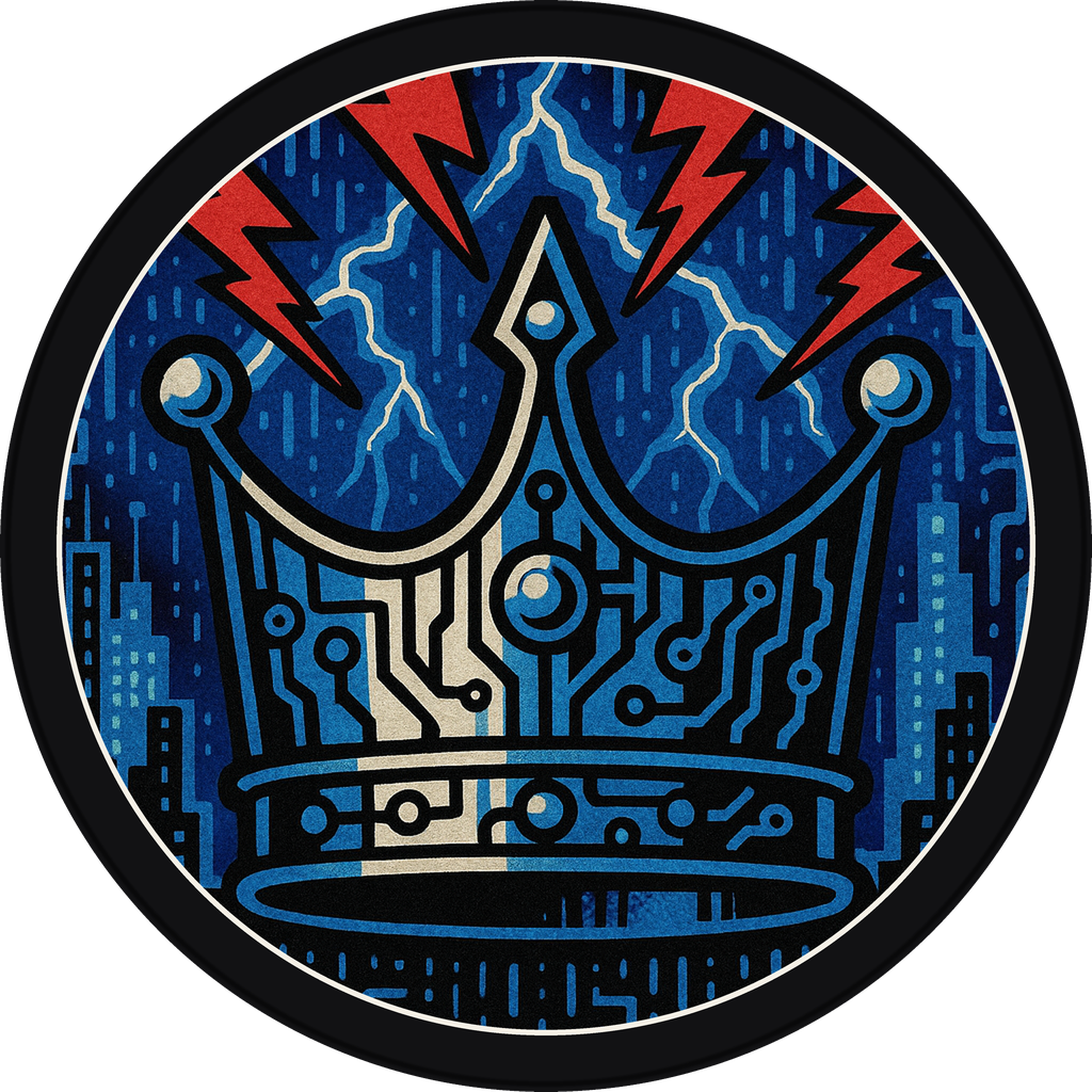 POG #486, Encrypted Crown, a Matte pog from the Cyber series
