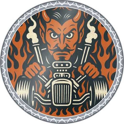 POG #487, Drag Strip Devil, a Foil pog from the Speed series