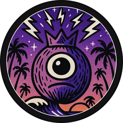 POG #492, Coconut Cyclops, a Matte pog from the Surf series
