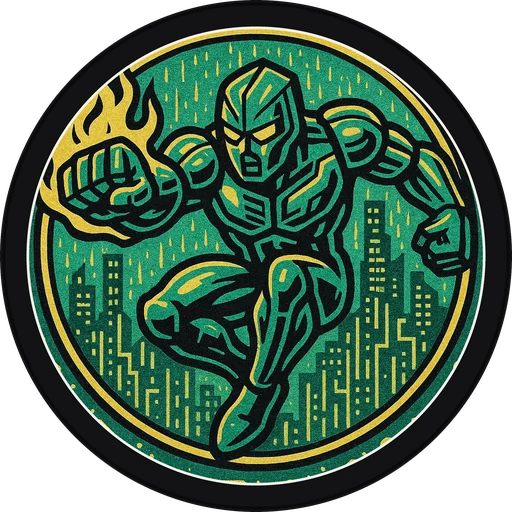 POG #497, Firewall Fist, a Matte pog from the Cyber series