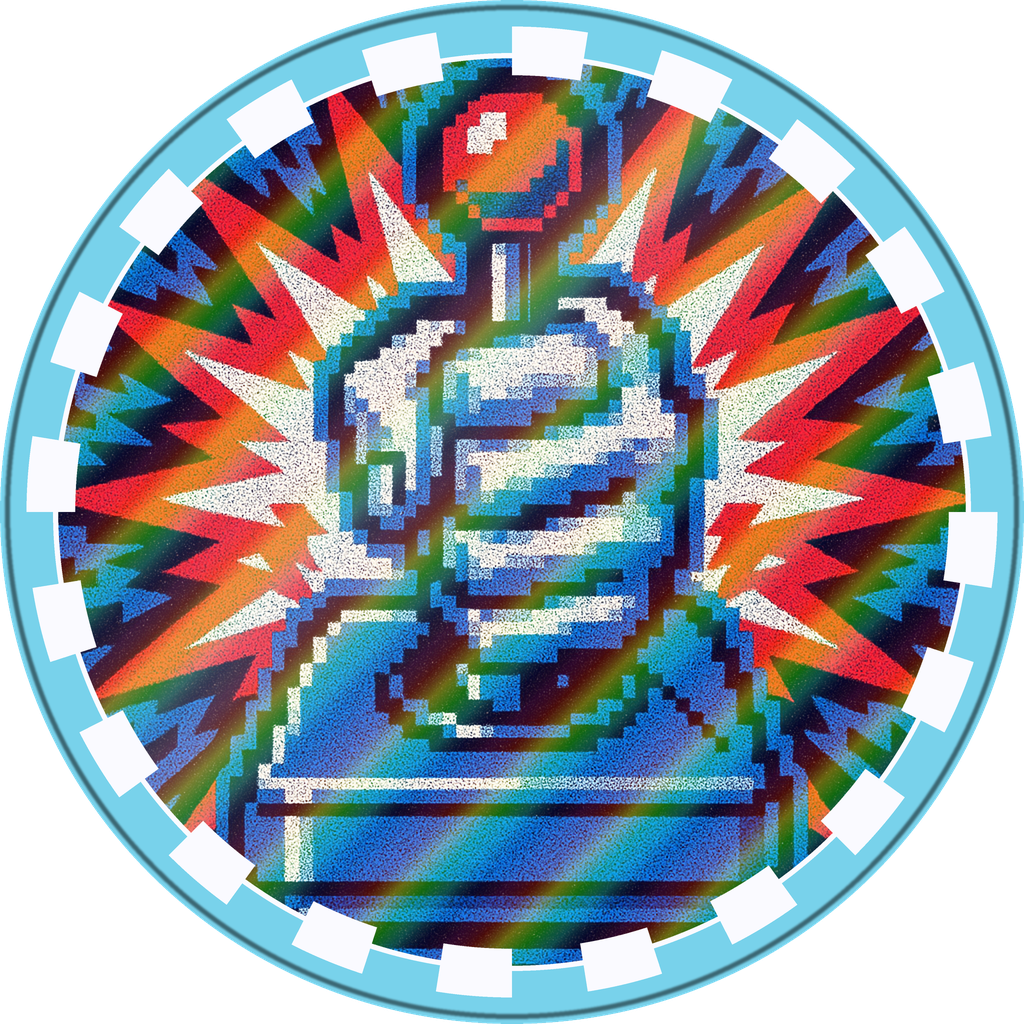 POG #498, Joystick Fist, a Holographic pog from the Arcade series