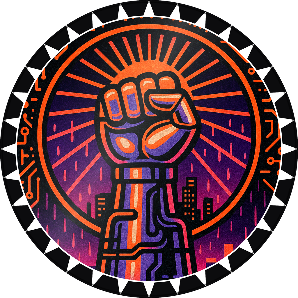 POG #50, Firewall Fist, a Gloss pog from the Cyber series