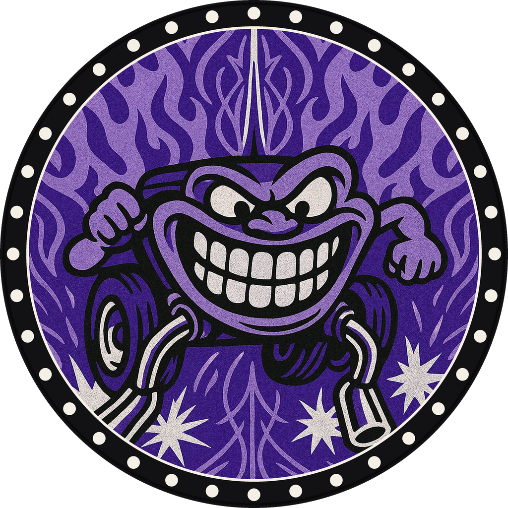 POG #503, Chrome Bumper Grin, a Matte pog from the Speed series