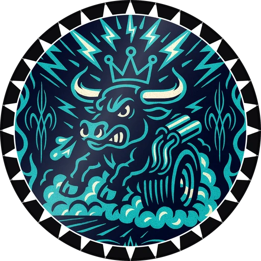 POG #516, Burnout Bull, a Gloss pog from the Speed series