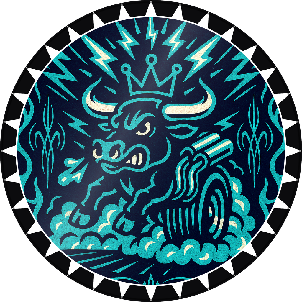 POG #516, Burnout Bull, a Gloss pog from the Speed series