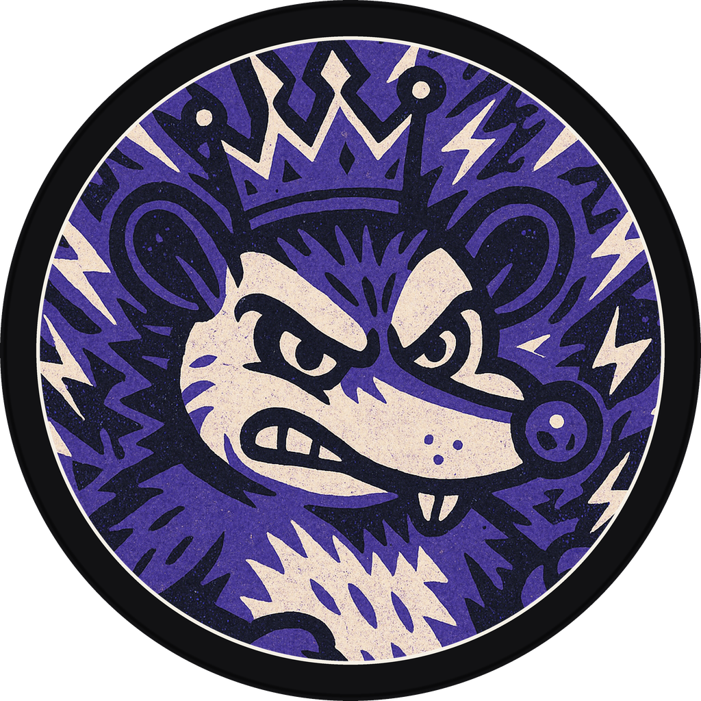 POG #519, Attitude Possum, a Matte pog from the Critter series