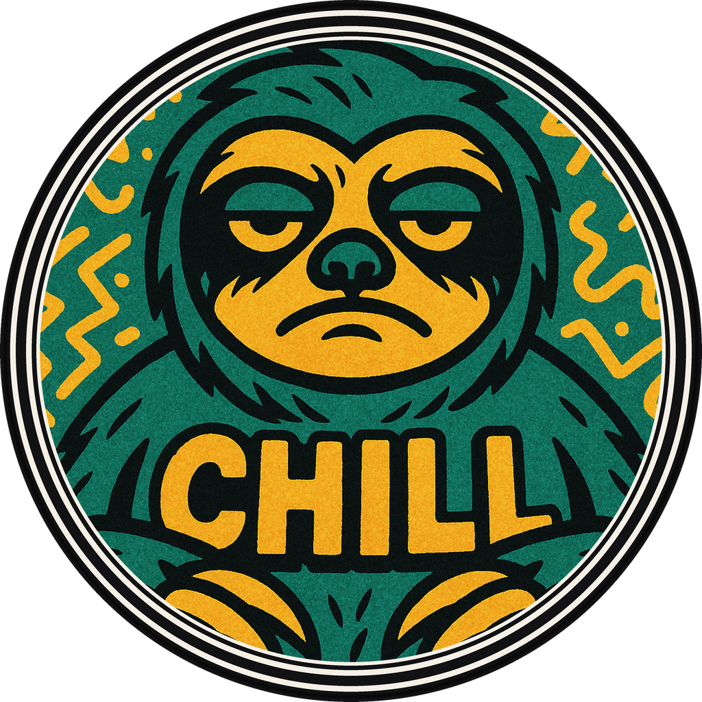 POG #522, Chill Sloth, a Matte pog from the Critter series
