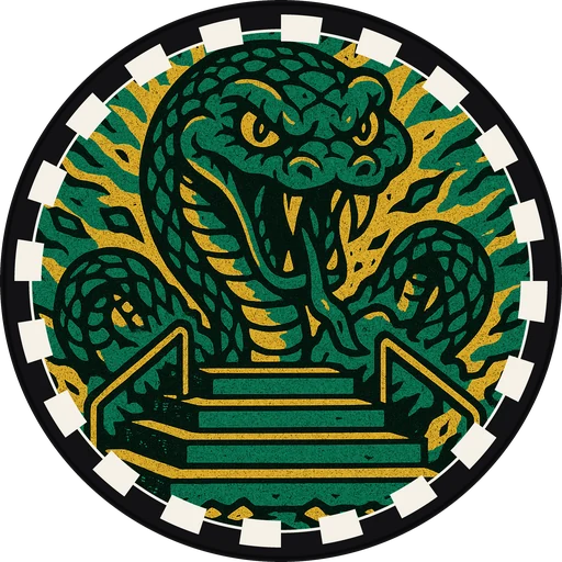 POG #524, Stair Set Serpent, a Matte pog from the Skate series