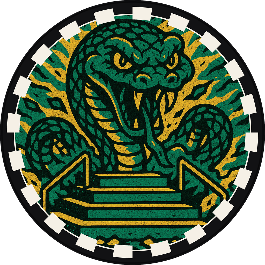 POG #524, Stair Set Serpent, a Matte pog from the Skate series