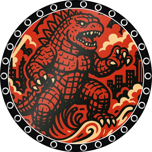 POG #53, Rubble Titan, a Gloss pog from the Kaiju series
