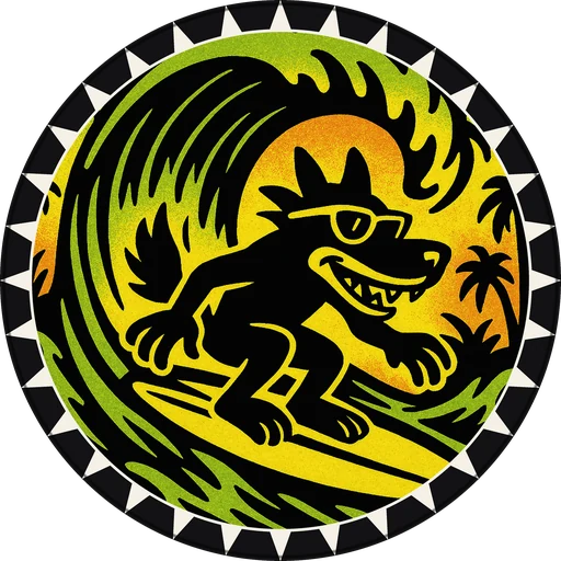 POG #534, Dawn Patrol Dog, a Matte pog from the Surf series