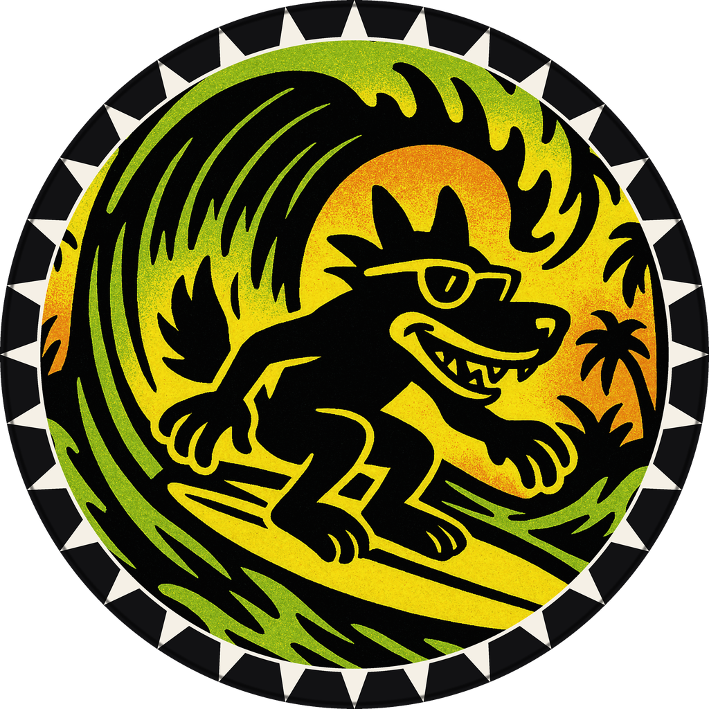 POG #534, Dawn Patrol Dog, a Matte pog from the Surf series