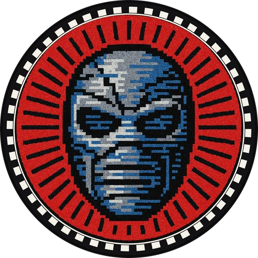 POG #535, Glitch Mask, a Matte pog from the Arcade series