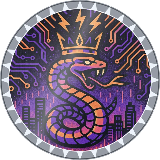 POG #537, Server Serpent, a Foil pog from the Cyber series