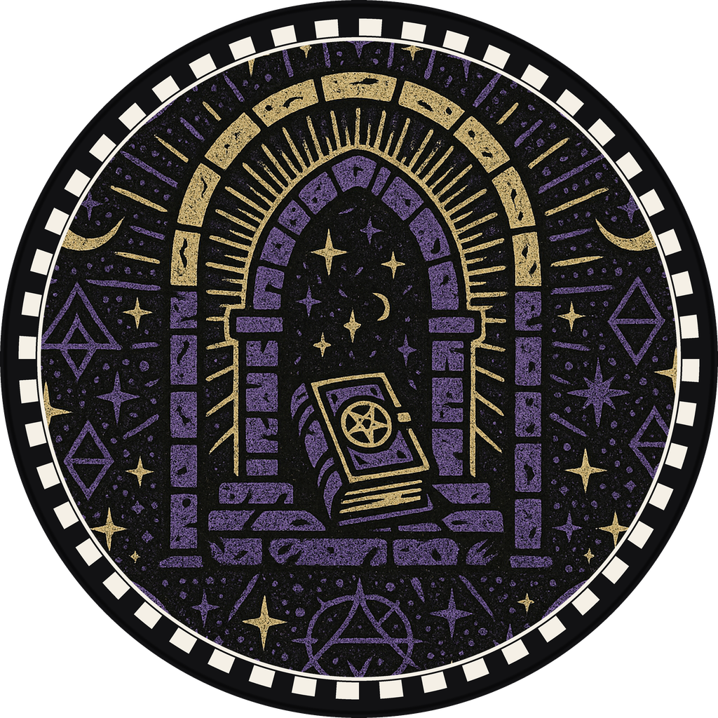 POG #541, Grimoire Gate, a Matte pog from the Mystic series