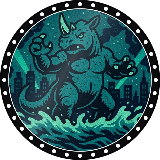POG #544, Ash Rhino, a Gloss pog from the Kaiju series