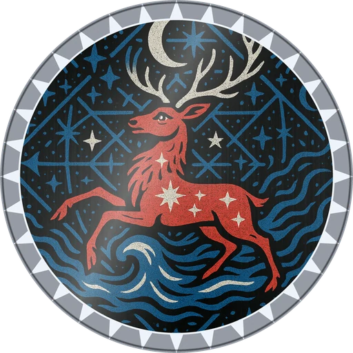 POG #546, Star Chart Stag, a Foil pog from the Mystic series