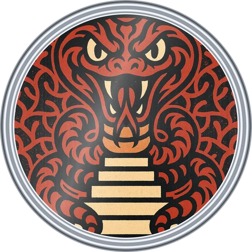 POG #547, Stair Set Serpent, a Foil pog from the Skate series