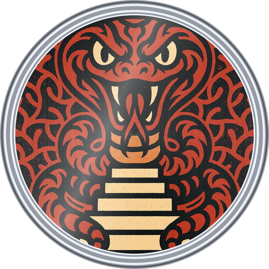 POG #547, Stair Set Serpent, a Foil pog from the Skate series