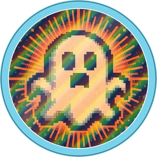 POG #552, Ghost Sprite, a Holographic pog from the Arcade series
