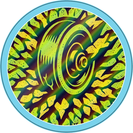 POG #559, Wheel Bite, a Holographic pog from the Skate series