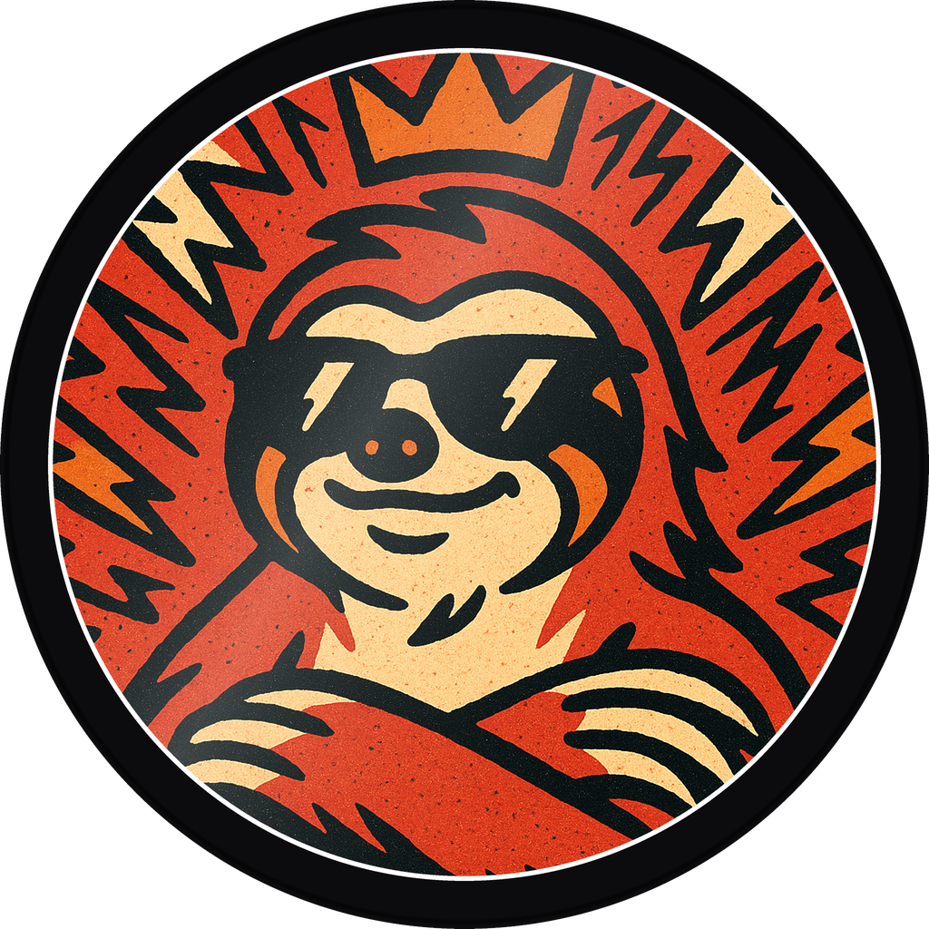 POG #562, Chill Sloth, a Gloss pog from the Critter series