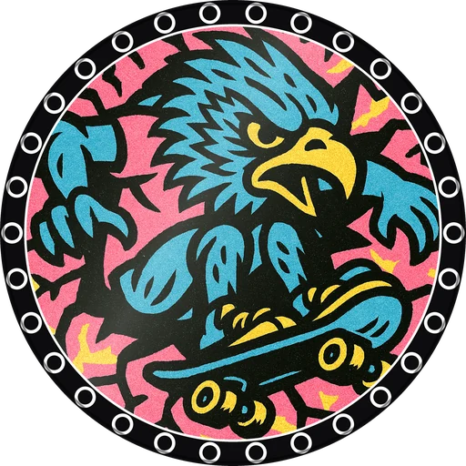 POG #563, Half Pipe Hawk, a Gloss pog from the Skate series