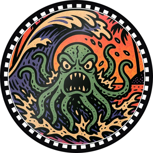 POG #567, Kelp Kraken, a Gloss pog from the Surf series