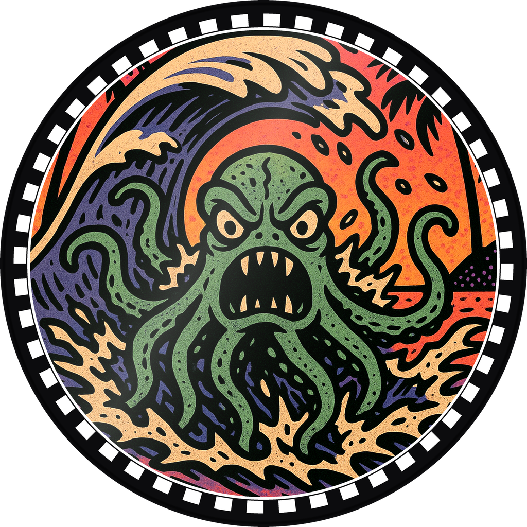 POG #567, Kelp Kraken, a Gloss pog from the Surf series