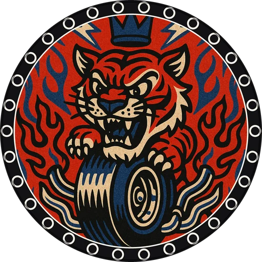 POG #570, Slick Tire Tiger, a Matte pog from the Speed series