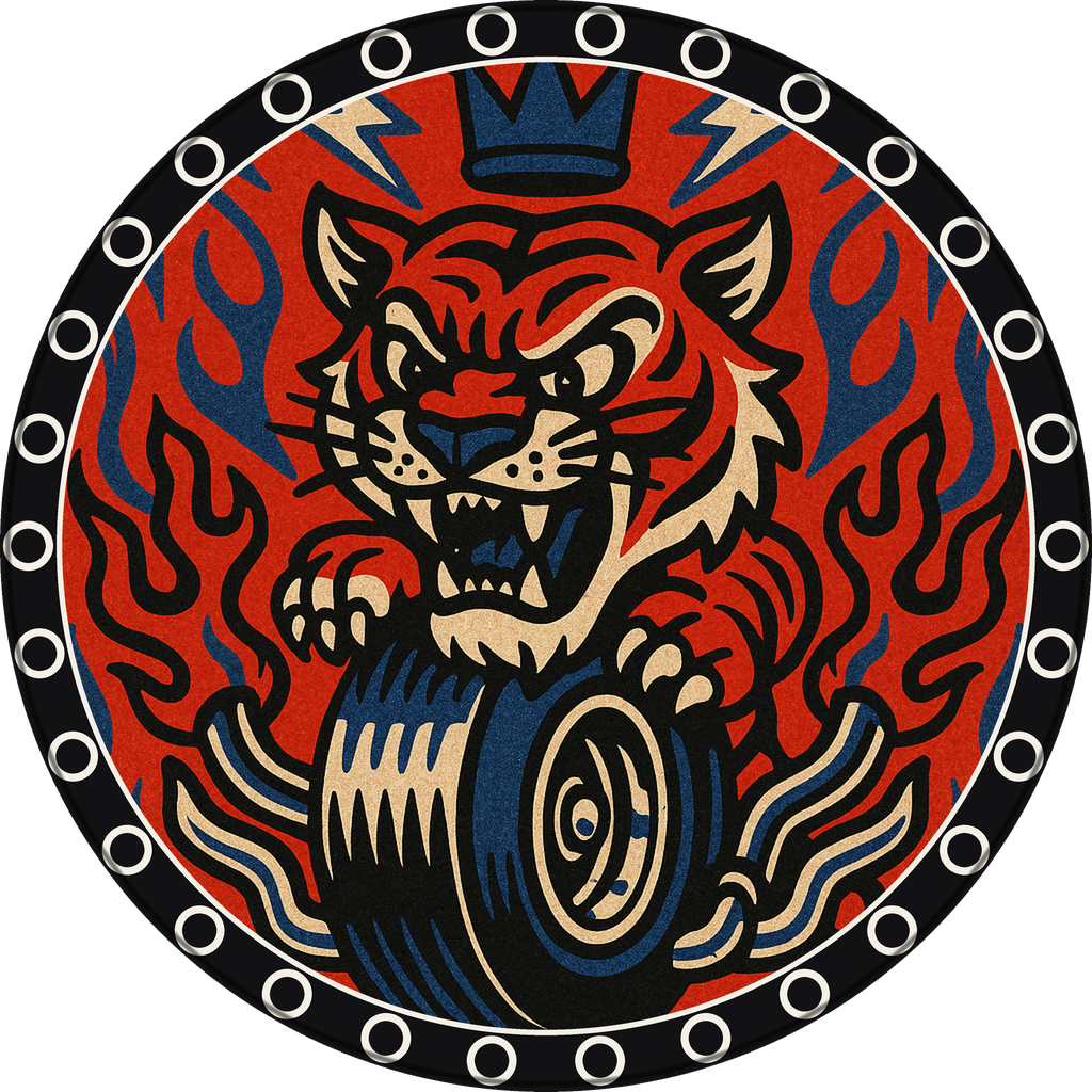 POG #570, Slick Tire Tiger, a Matte pog from the Speed series