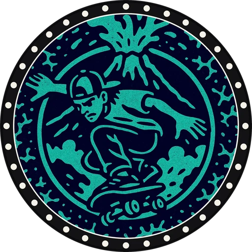 POG #574, Nose Slide Nomad, a Matte pog from the Skate series